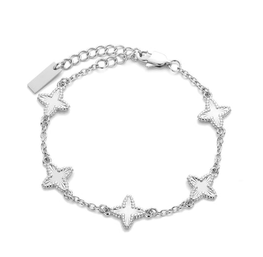 ARCTIC Star Silver & White Bracelet